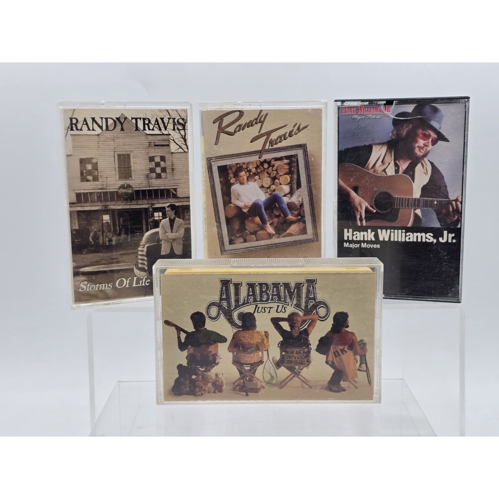 4 Lot Randy Travis Storms Old , Alabama Just Us, And Hand Williams Jr - Cassette